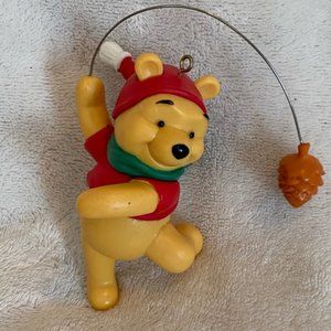 Disney Winnie the Pooh standing twirling Christmas ornament 4”